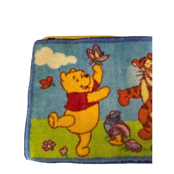 Vintage Winnie The Pooh And Tiger Butterflies Rug 29''x19” RARE - Picture 2 of 13
